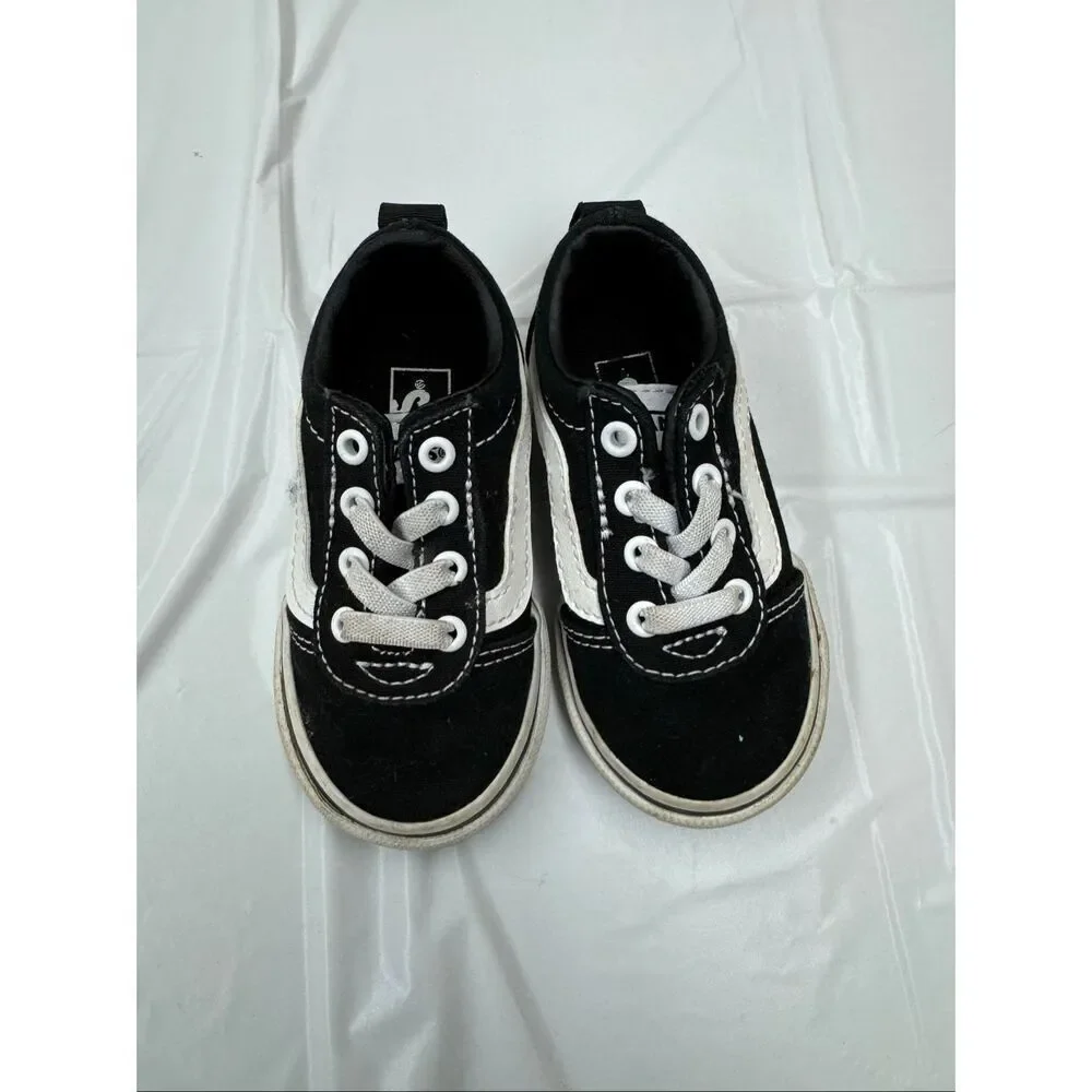 Vans Ward Black and White Slip On Toddler Shoe Size 5
